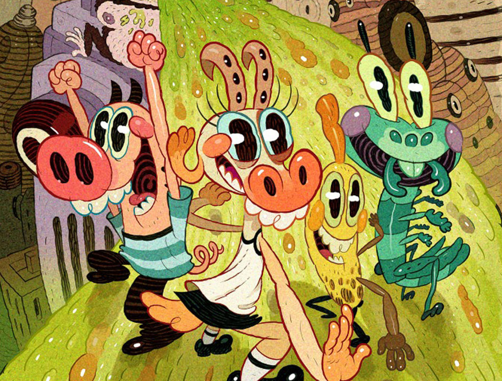 Un cerdo, una cabra, una banana y un grillo llega a Nickelodeon