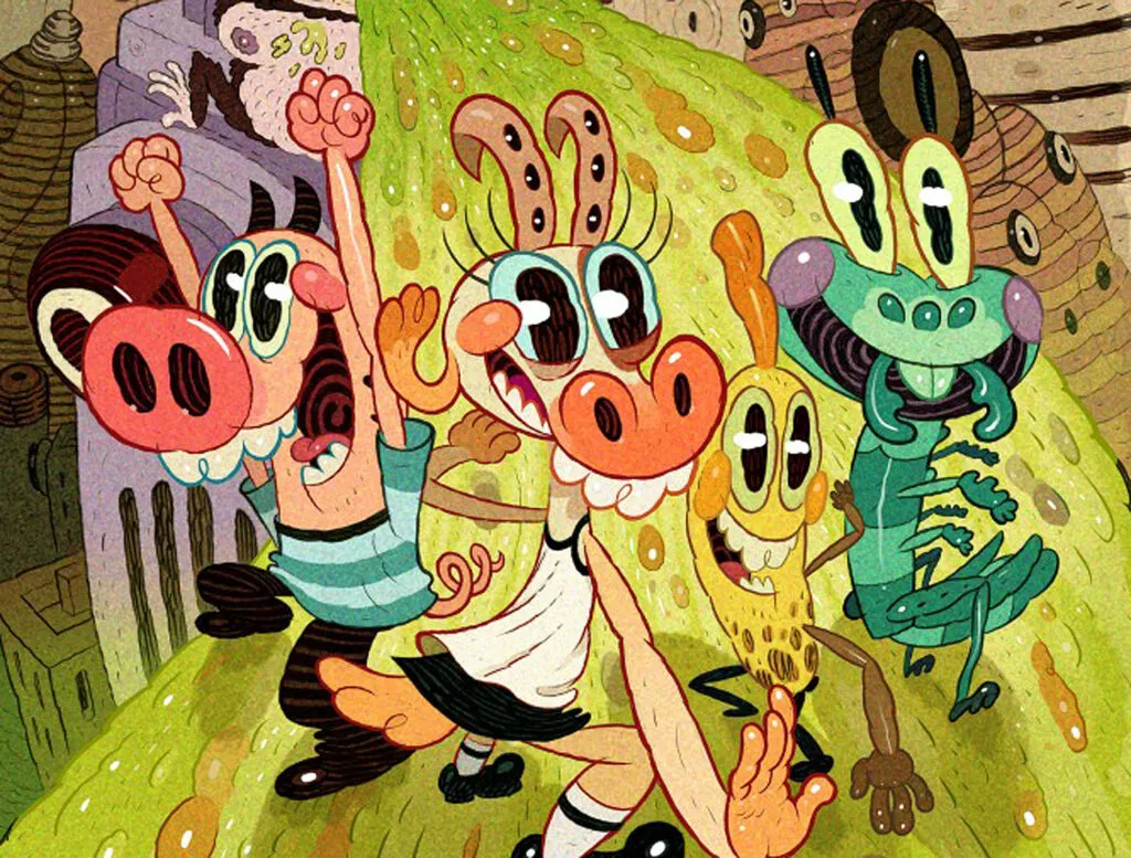 Un cerdo, una cabra, una banana y un grillo llega a Nickelodeon