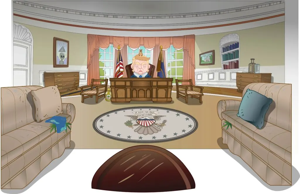 Trump se convierte en dibujo animado y le declara la guerra a México