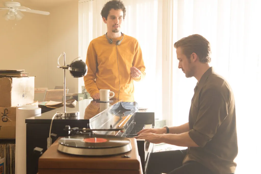 Damien Chazelle y Ryan Gosling en La La Land