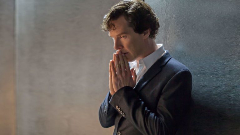 Benedict Cumberbatch como Sherlock en Sherlock.