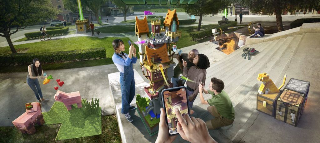 Videojuego + serie + película: celebrando Minecraft ¡en realidad aumentada!