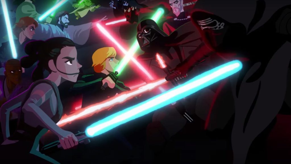 Nuevo clip Galaxy of Adventures narra la batalla Jedi vs. Sith