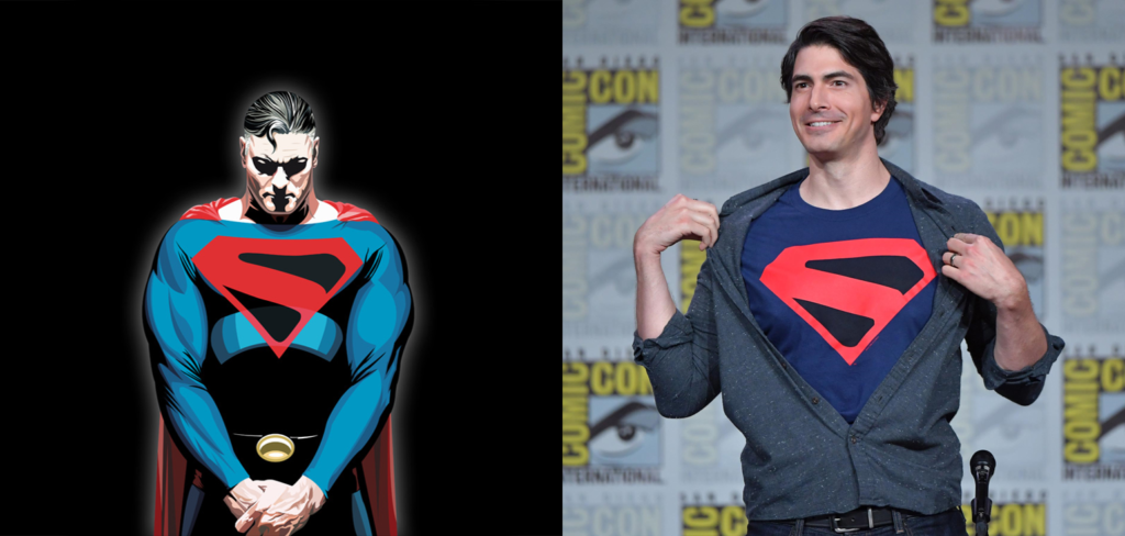 Alex Rodd dibuja a Brandon Routh como Superman en Kingdom Come