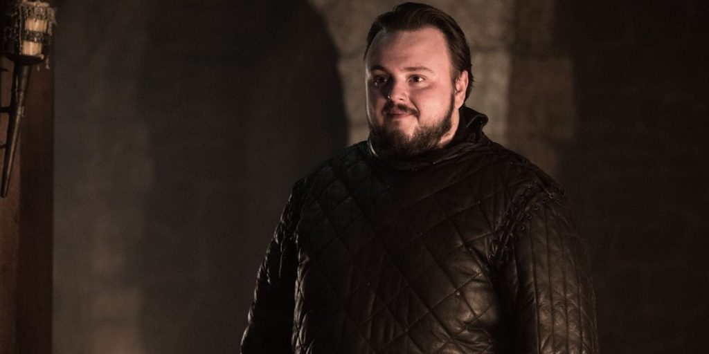 John Bradley como Samwell Tarly en Juego de Tronos.