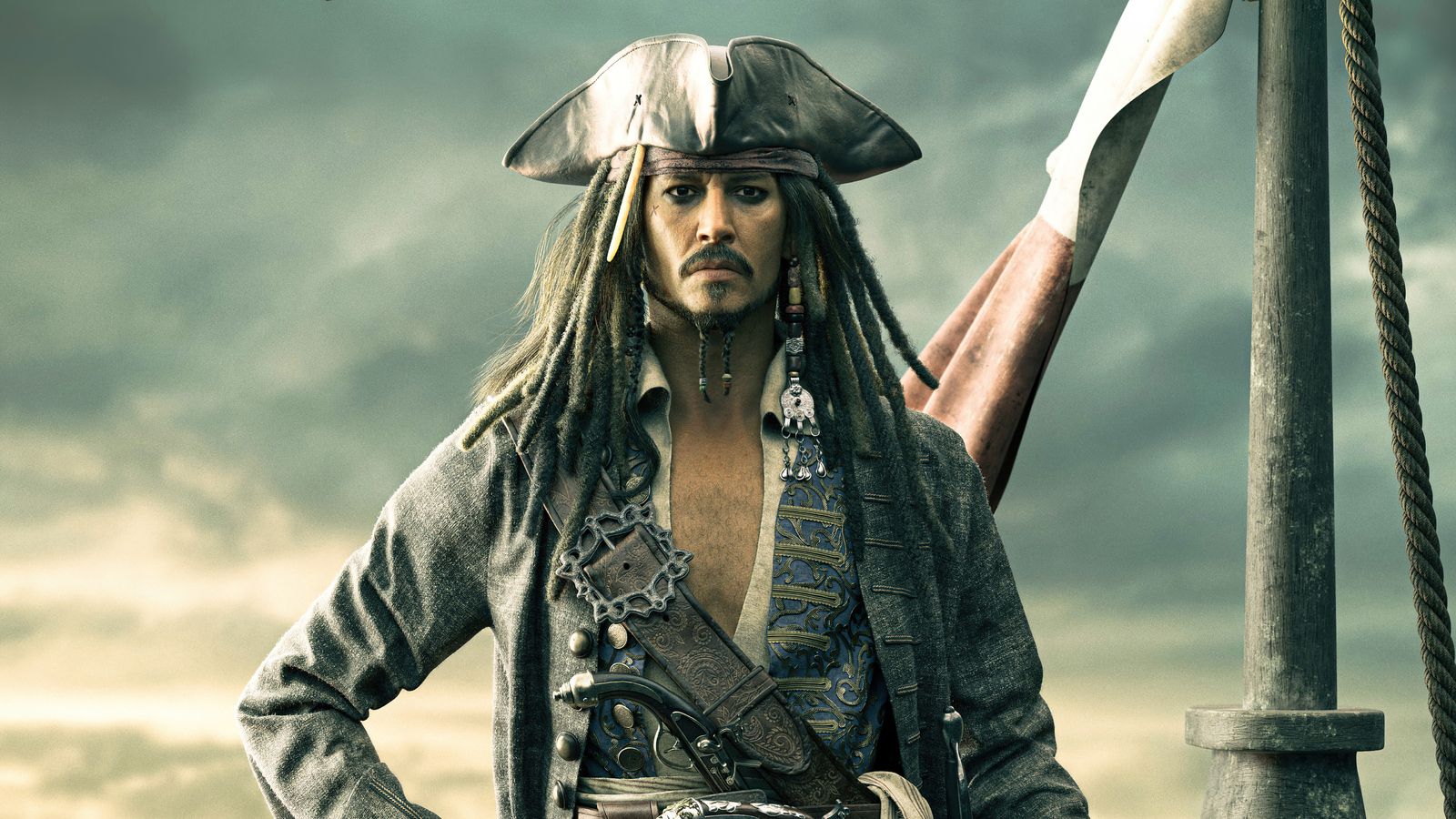Johnny Depp como Jack Sparrow.