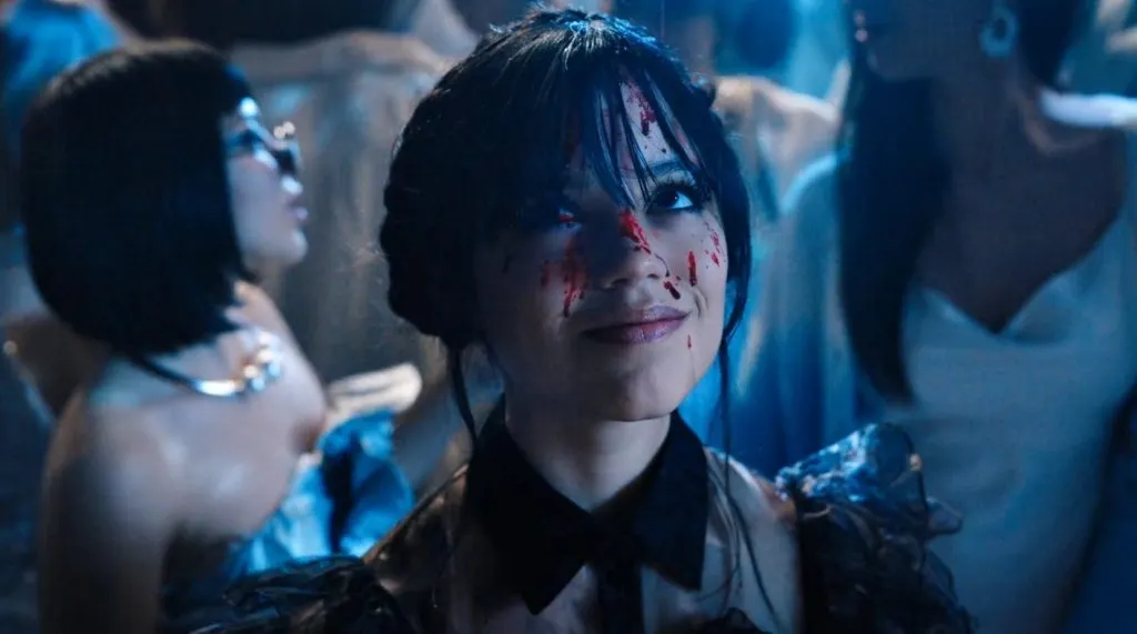Jenna Ortega como Merlina en Wednesday.