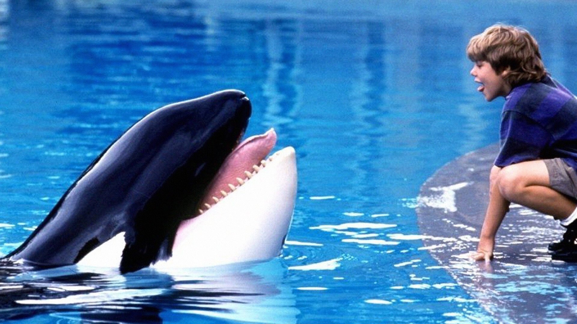Keiko y Jason James Richter en Liberen a Willy