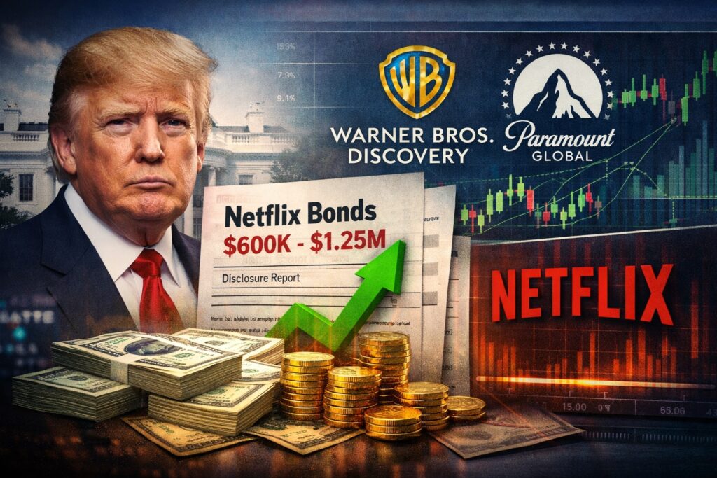 Trump compró deuda de Netflix en plena disputa por Warner Bros.
