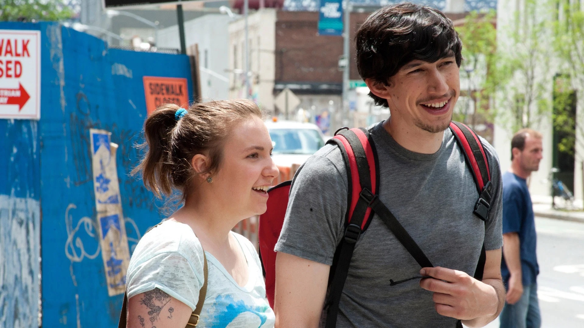 Lena Dunham y Adam Driver en Girls