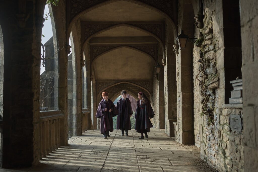 Alastair Stout, Dominic McLaughlin y Arabella Stanton en Harry Potter y la Piedra Filosofal