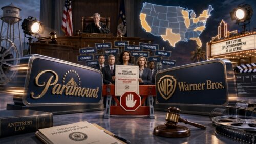 Demanda contra la fusión de Paramount y Warner Bros