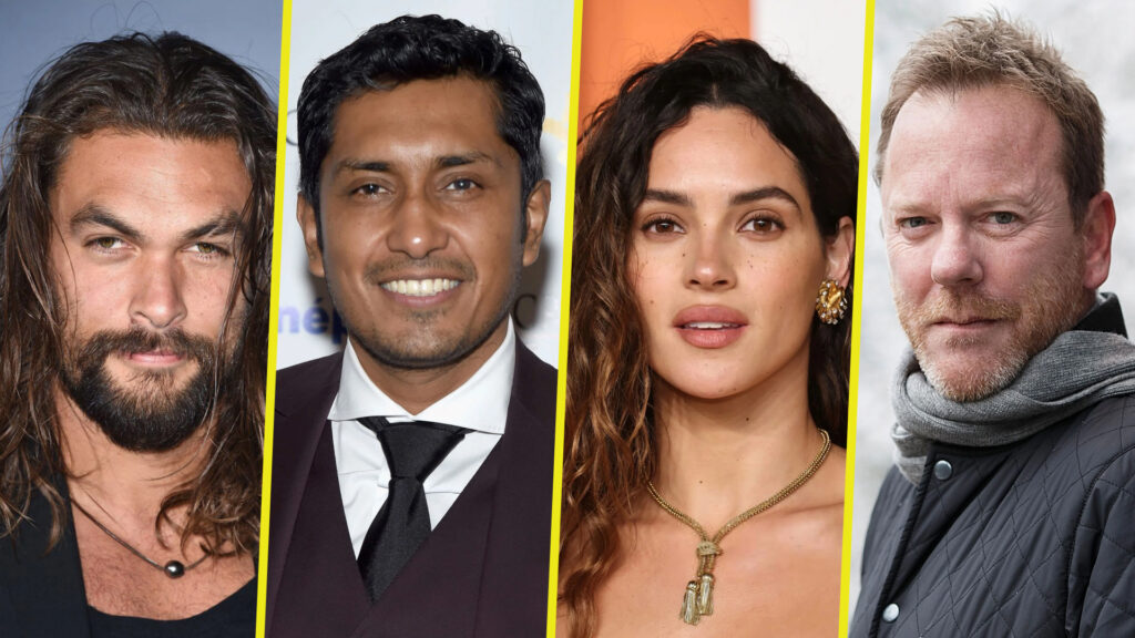 Jason Momoa, Tenoch Huerta, Adria Arjona y Kiefer Sutherland