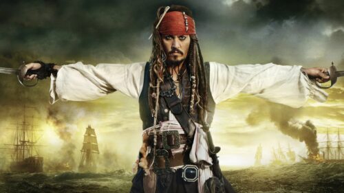 Johnny Depp en Piratas del Caribe 4: Navegando Aguas Misteriosas
