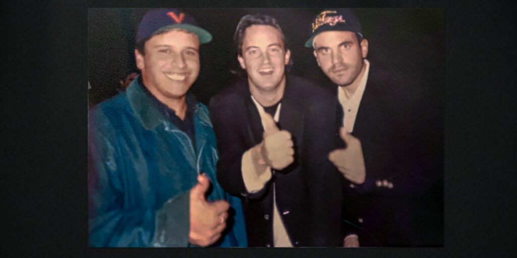 Roger Castillo, Matthew Perry y David Pressman en El de Matthew Perry