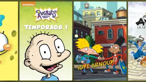 Pósters de series de Nickelodeon: Bob Esponja, Rugrats, Oye Arnold y Avatar la leyenda de Aang