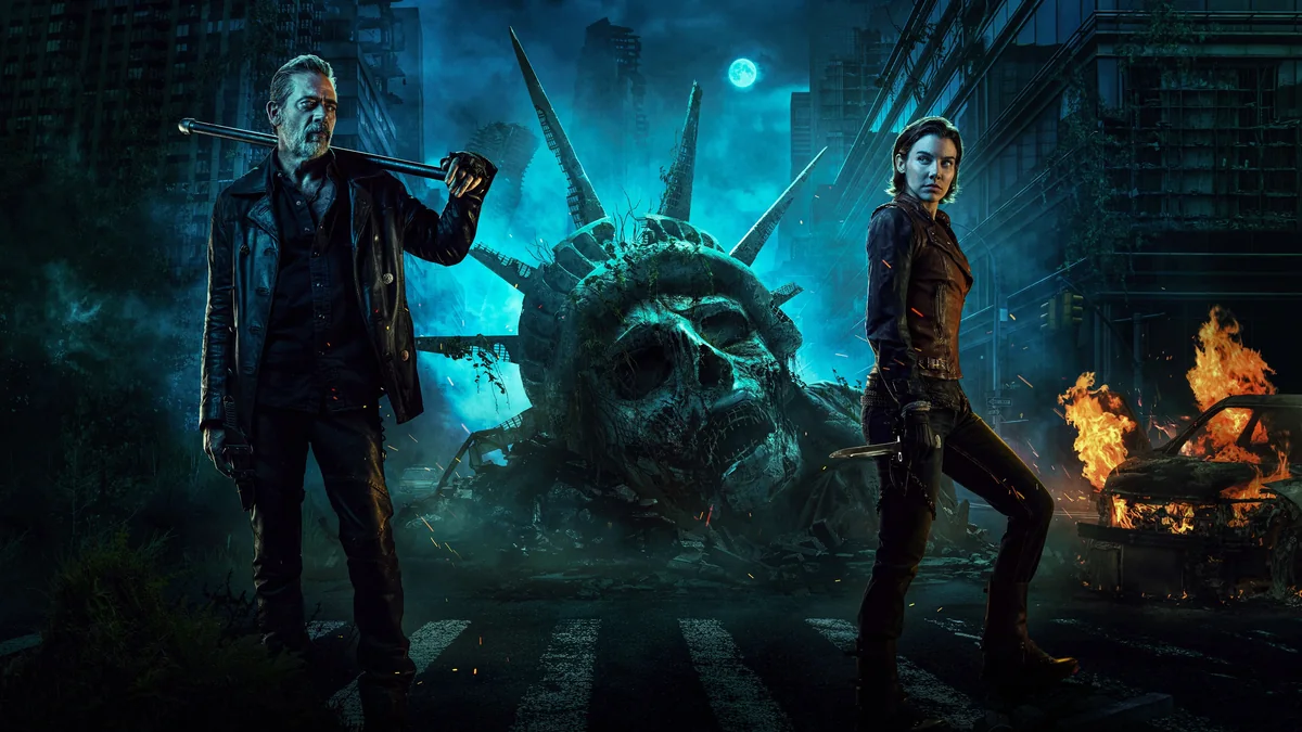 Negan y Maggie en Nueva York en el arte promocional de The Walking Dead: Dead City